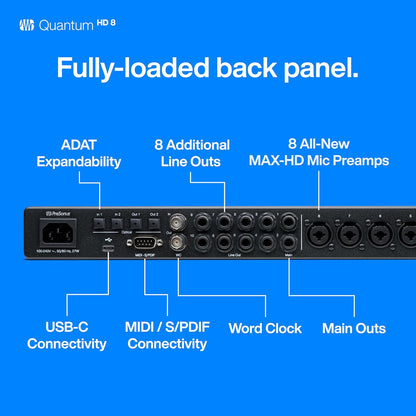 PreSonus Quantum HD8 USB-C Audio Interface Studio One