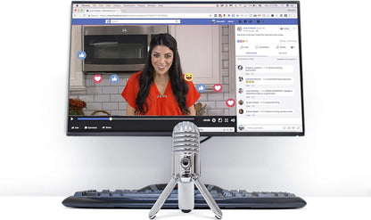 Samson SAMTR Meteor USB Studio Microphone Silver