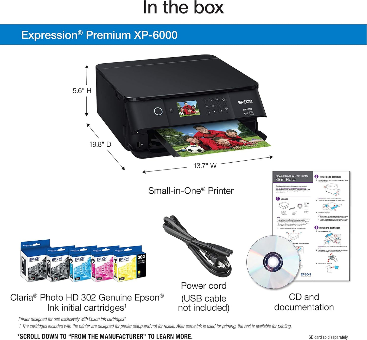 Epson XP-6000 Wireless Color Photo Printer
