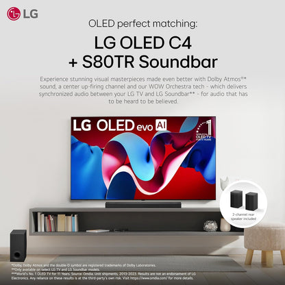 LG S80TR 5.1.3 Dolby Atmos Soundbar Wireless Subwoofer
