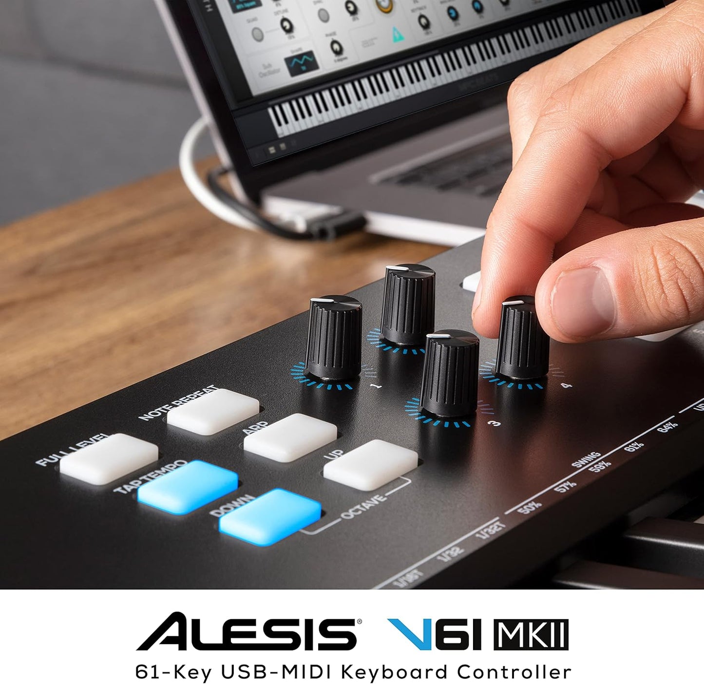 Alesis V61 MKII USB MIDI Keyboard Controller - 61 Velocity Keys