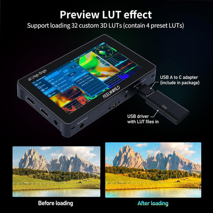 FEELWORLD F5 Pro X 5.5 Inch 4K HDMI Monitor Bundle