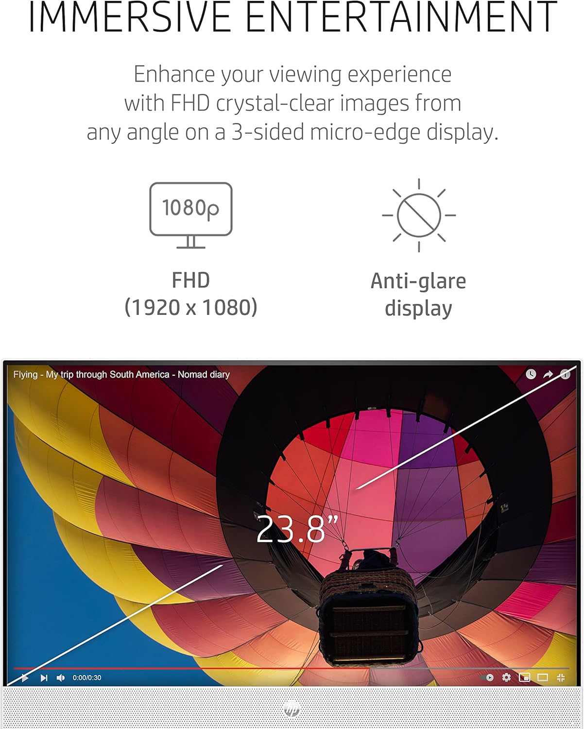 HP 24-CB0010 23.8-Inch All-in-One Desktop PC with Webcam