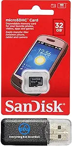 SanDisk 32G_TF_c4 MicroSDHC 32GB Card Reader Bundle — main product image