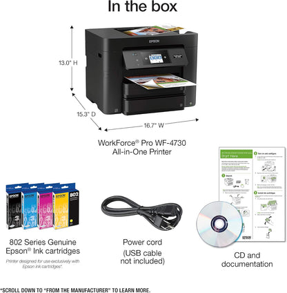 Epson C11CG01201 WorkForce Pro WF-4730 Wireless All-in-One Printer