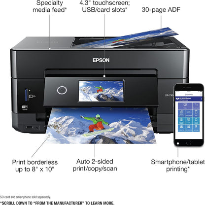 Epson C11CH03201-N XP-7100 Wireless Photo Printer (Renewed)