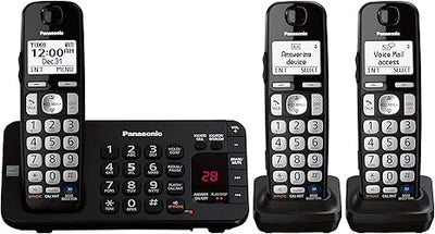 Panasonic KX-TGE243B DECT 6.0 Cordless Phone System - 3 Handsets