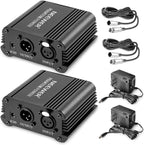 Neewer 90088102 48V Phantom Power Supply with XLR Cable (2 Pack)