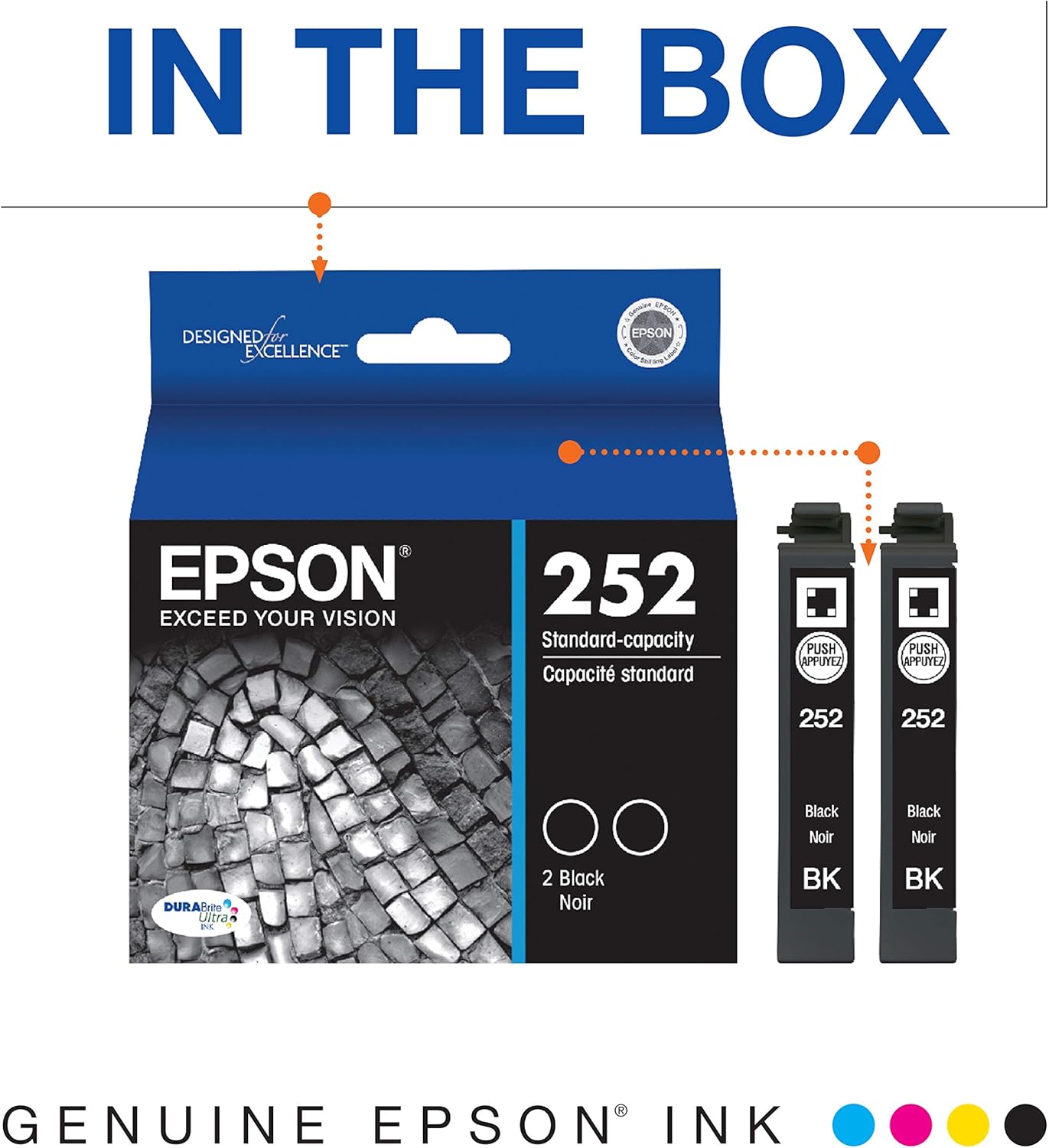 Epson T252120-D2 252 Black Ink Dual Pack