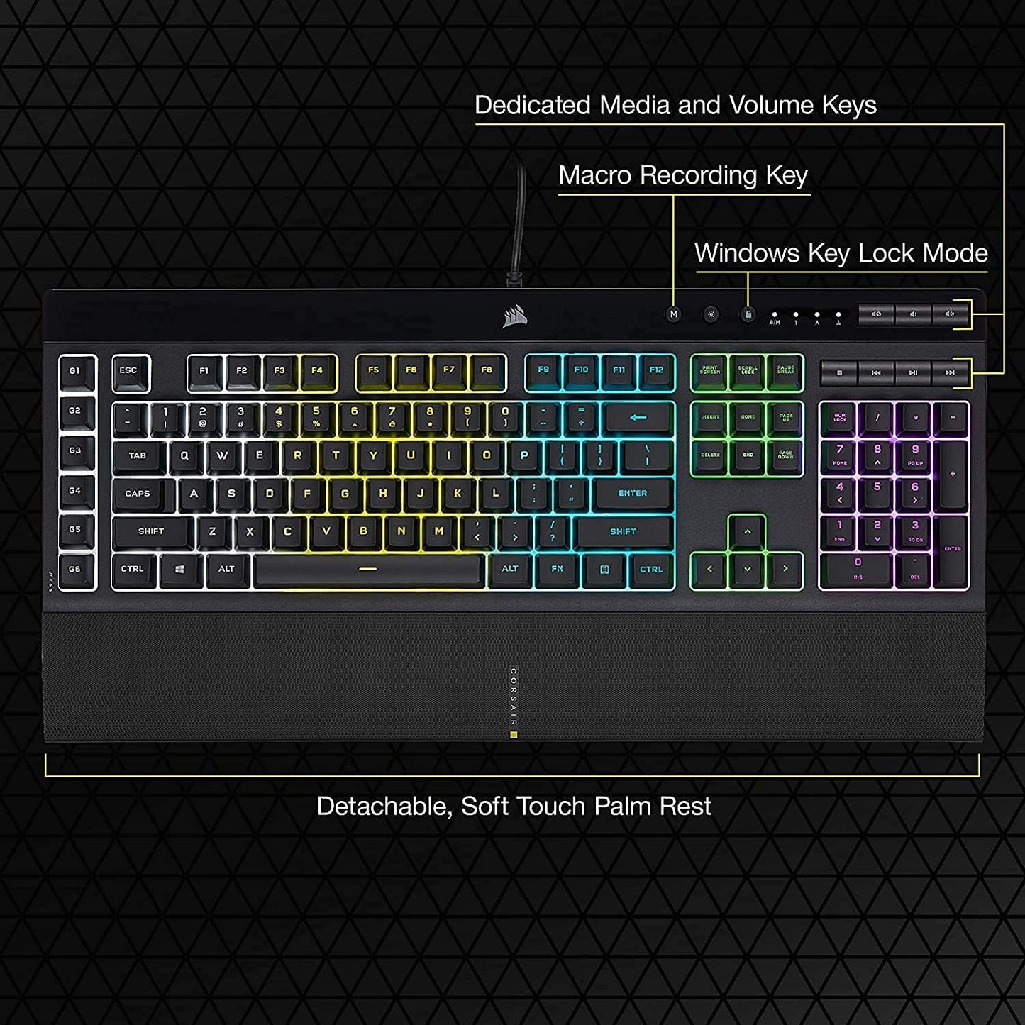 Corsair CH-9226765-NA K55 RGB PRO Gaming Keyboard