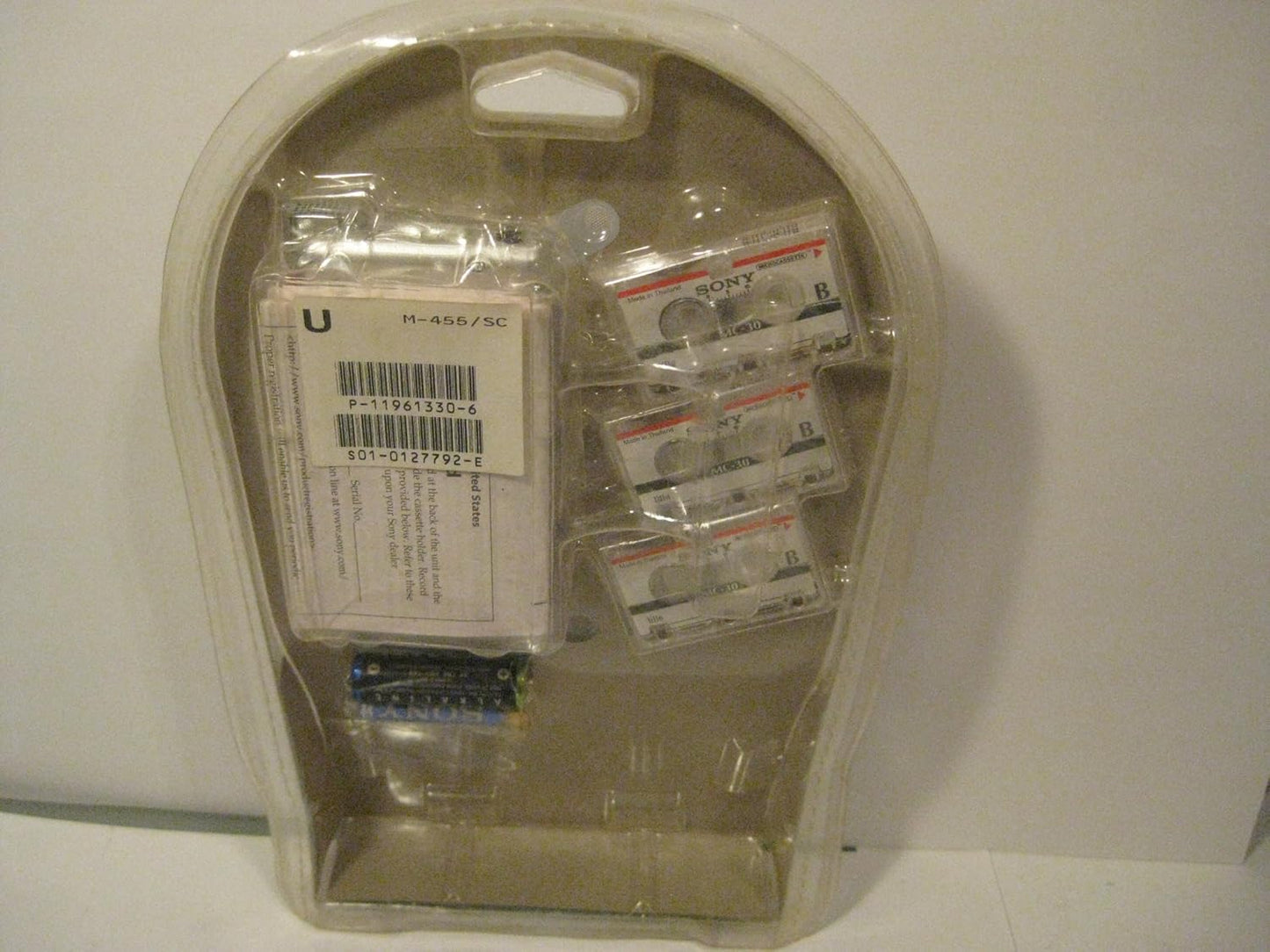 Sony M-455 Microcassette Recorder Value Pack Portable