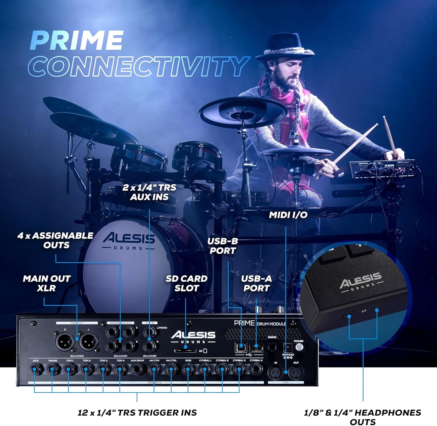 Alesis Strata Prime Electric Drum Set - Touch Screen 215,000 Samples