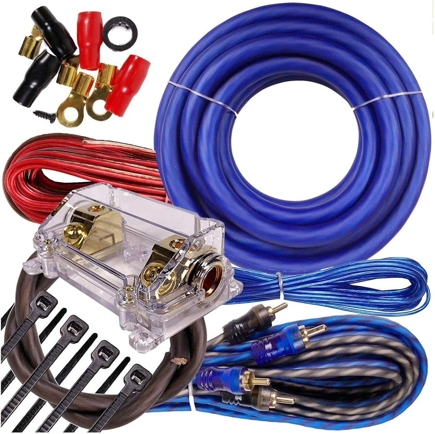 Gravity GR5.0 Car Audio 5 Farad Capacitor & 0 Gauge Wiring Kit