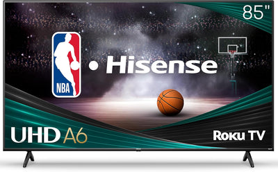 Hisense 85A6NR 85-Inch 4K UHD Roku Smart TV - 2024 Model