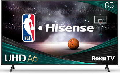 Hisense 85A6NR 85-Inch 4K UHD Roku Smart TV - 2024 Model
