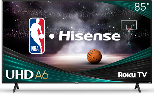 Hisense 85A6NR 85-Inch 4K UHD Roku Smart TV - 2024 Model