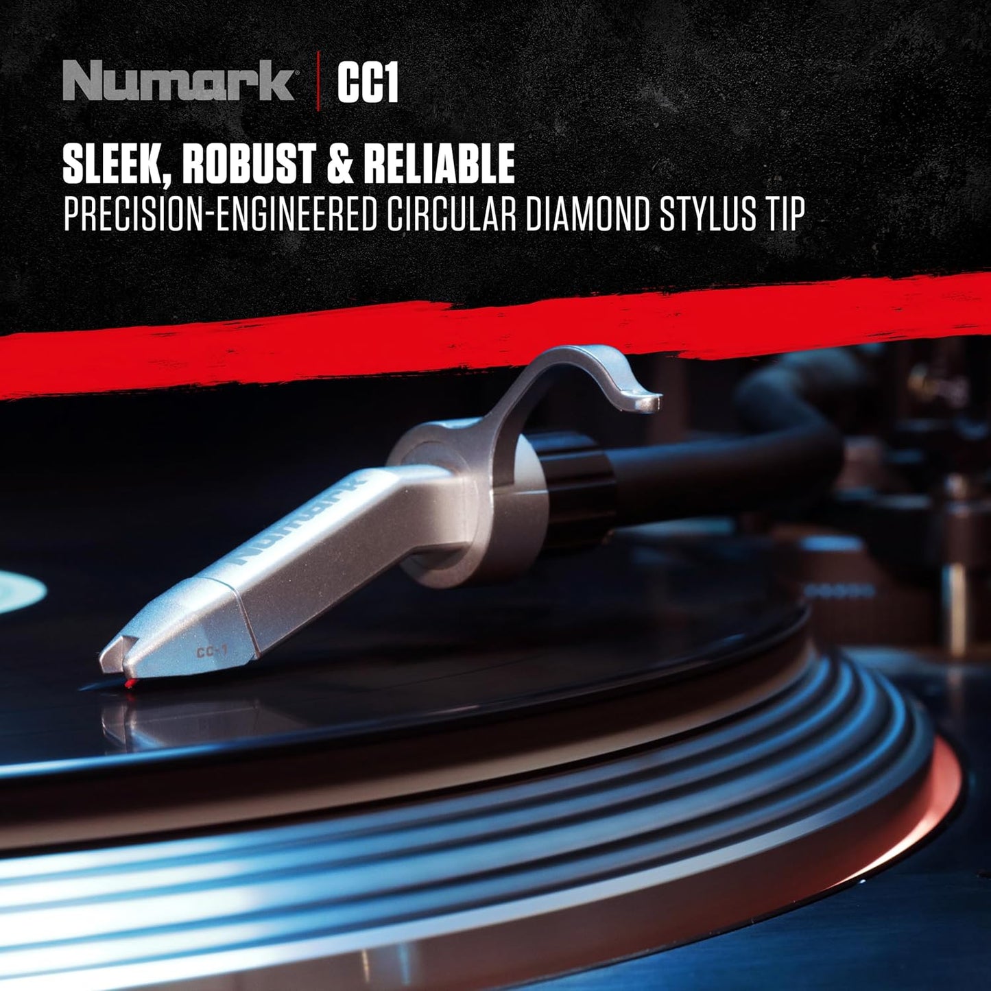 Numark CC-1 Premium DJ Cartridge with Headshell