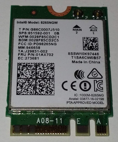 Intel 8265.NGWMG Dual Band Wireless-AC Bluetooth Adapter