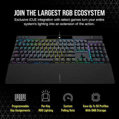 Corsair CH-9109410-NA K70 RGB PRO Cherry MX Red Gaming Keyboard