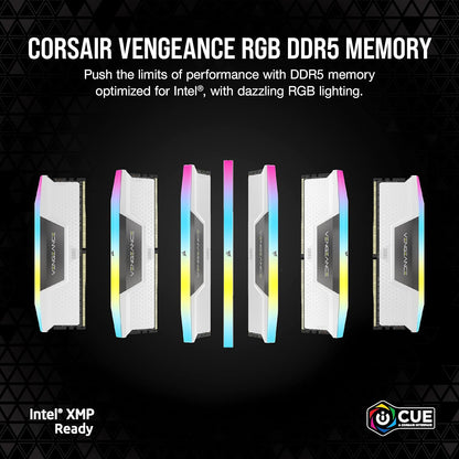 Corsair VENGEANCE RGB 32GB DDR5 6000MHz White Desktop Memory