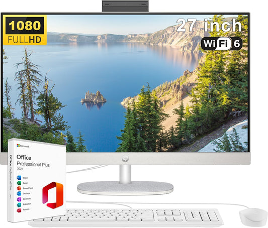 HP All-In-One Desktop - Ryzen 3, 8GB RAM, 512GB SSD, Office Lifetime