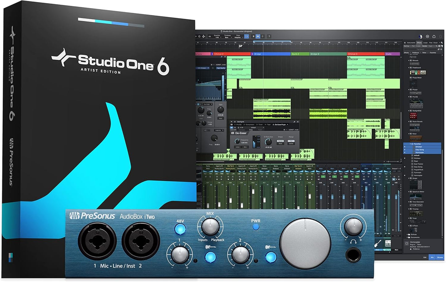PreSonus AudioBox iTwo USB Audio Interface Bundle