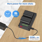 Neewer 10098226 LP-E6NH Battery Charger 2-Pack for Canon EOS
