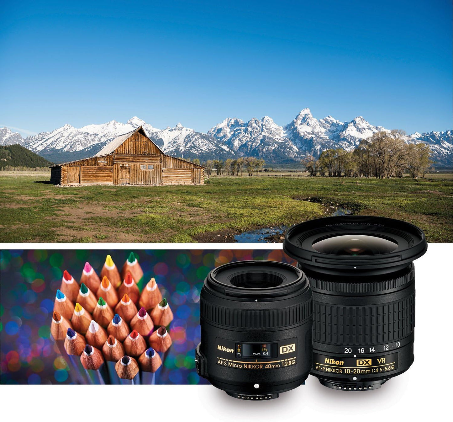 Nikon 13534 Landscape & Macro Two Lens Kit 10-20mm & 40mm