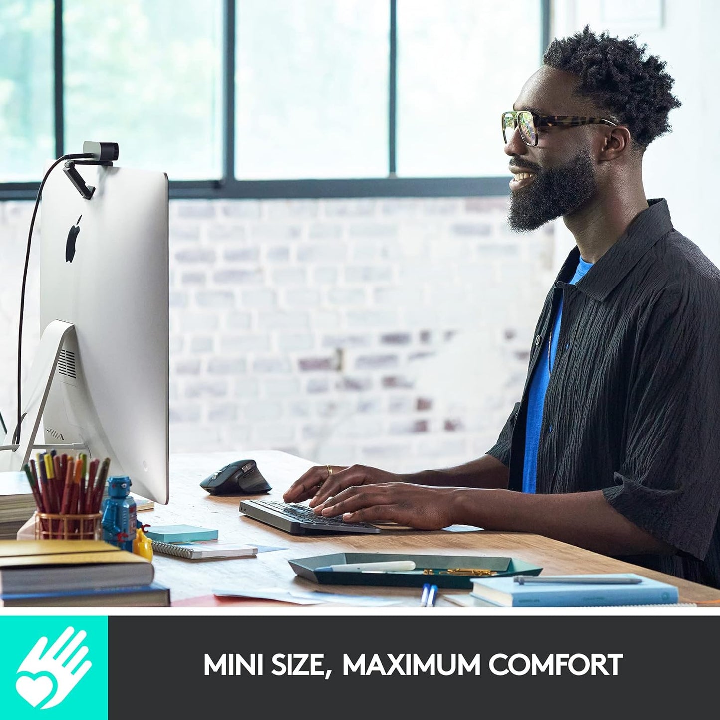 Logitech MX Keys Mini Wireless Illuminated Keyboard - Pale Gray