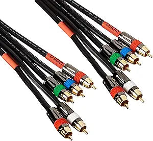 Monoprice 102773 6ft Premium 5-RCA Component Video Coaxial Cable