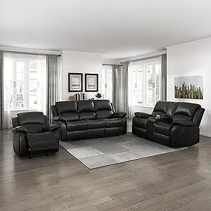 Lexicon 194840175698 Saffron Reclining 3-Piece Living Room Set