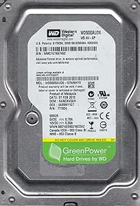 Western Digital WD5000AUDX-57WNHY0 500GB SATA Hard Drive — main product image