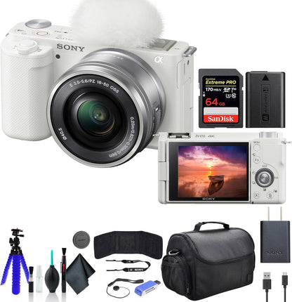 Sony ILCZV-E10L/W ZV-E10 16-50mm Vlogging Camera