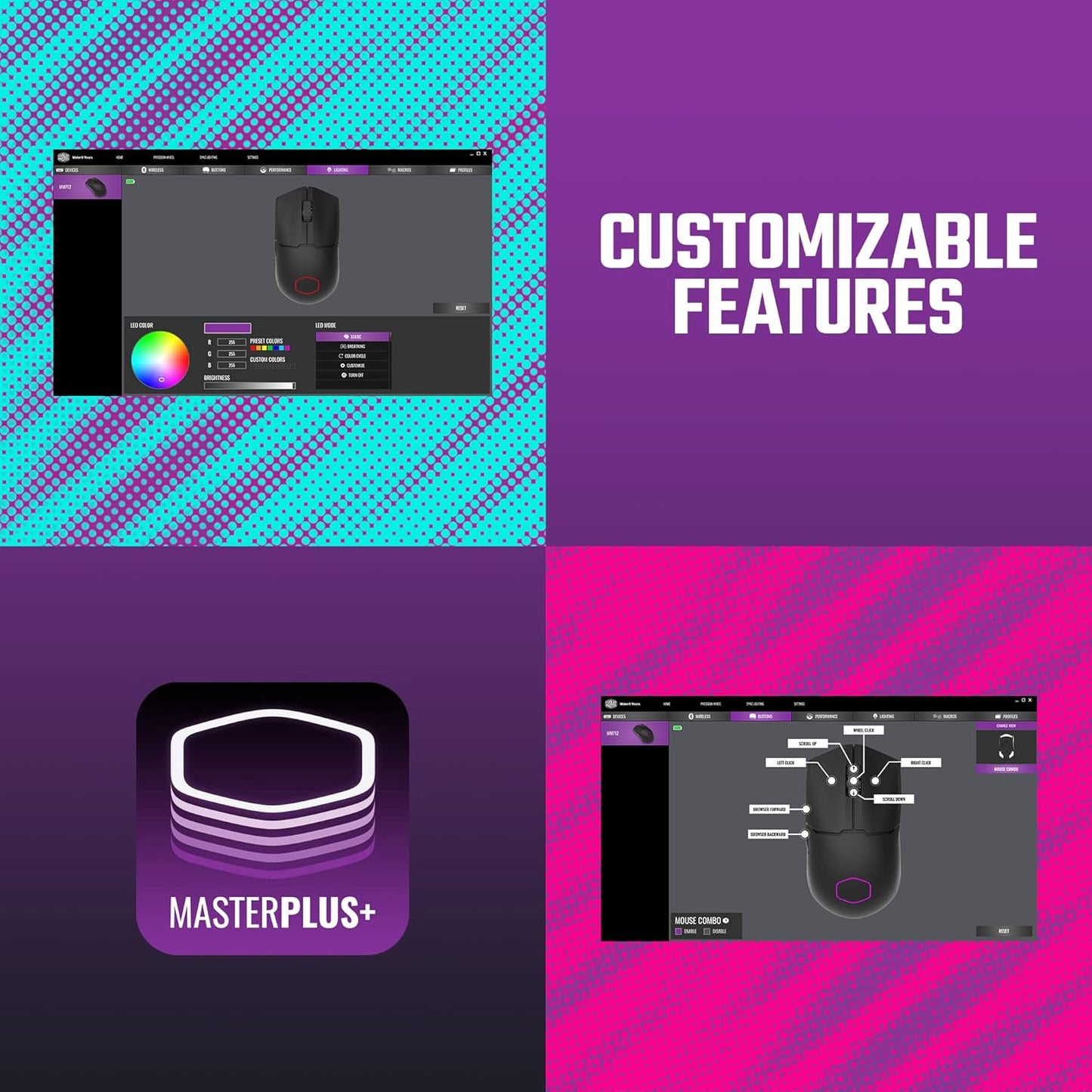 Cooler Master MM712 Black Wireless Gaming Mouse