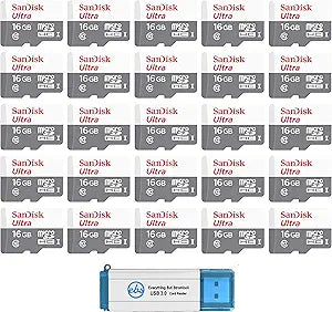 SanDisk 16GB_TF_Ultra_R3 25-Pack MicroSD Card Bundle