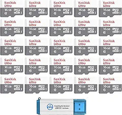 SanDisk 16GB_TF_Ultra_R3 25-Pack MicroSD Card Bundle