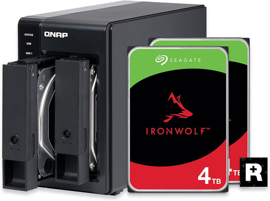 QNAP TR-002 4TB RAID 1 DAS IronWolf