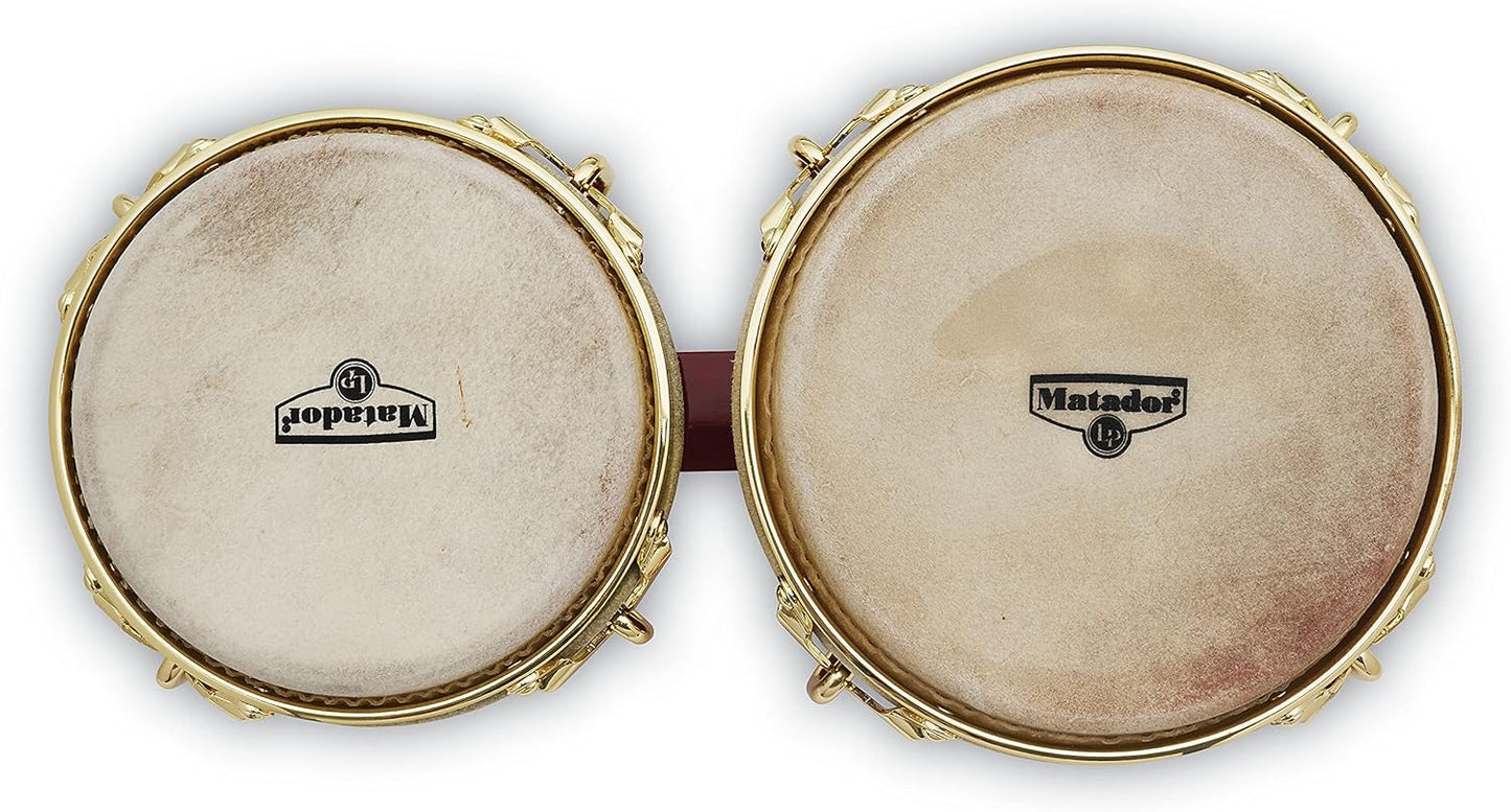 Latin Percussion M201-RW Matador Wood Bongos, Blaze Red