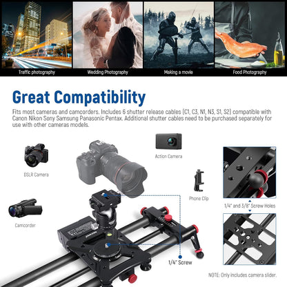 Neewer 10101208 Motorized Camera Slider 47"