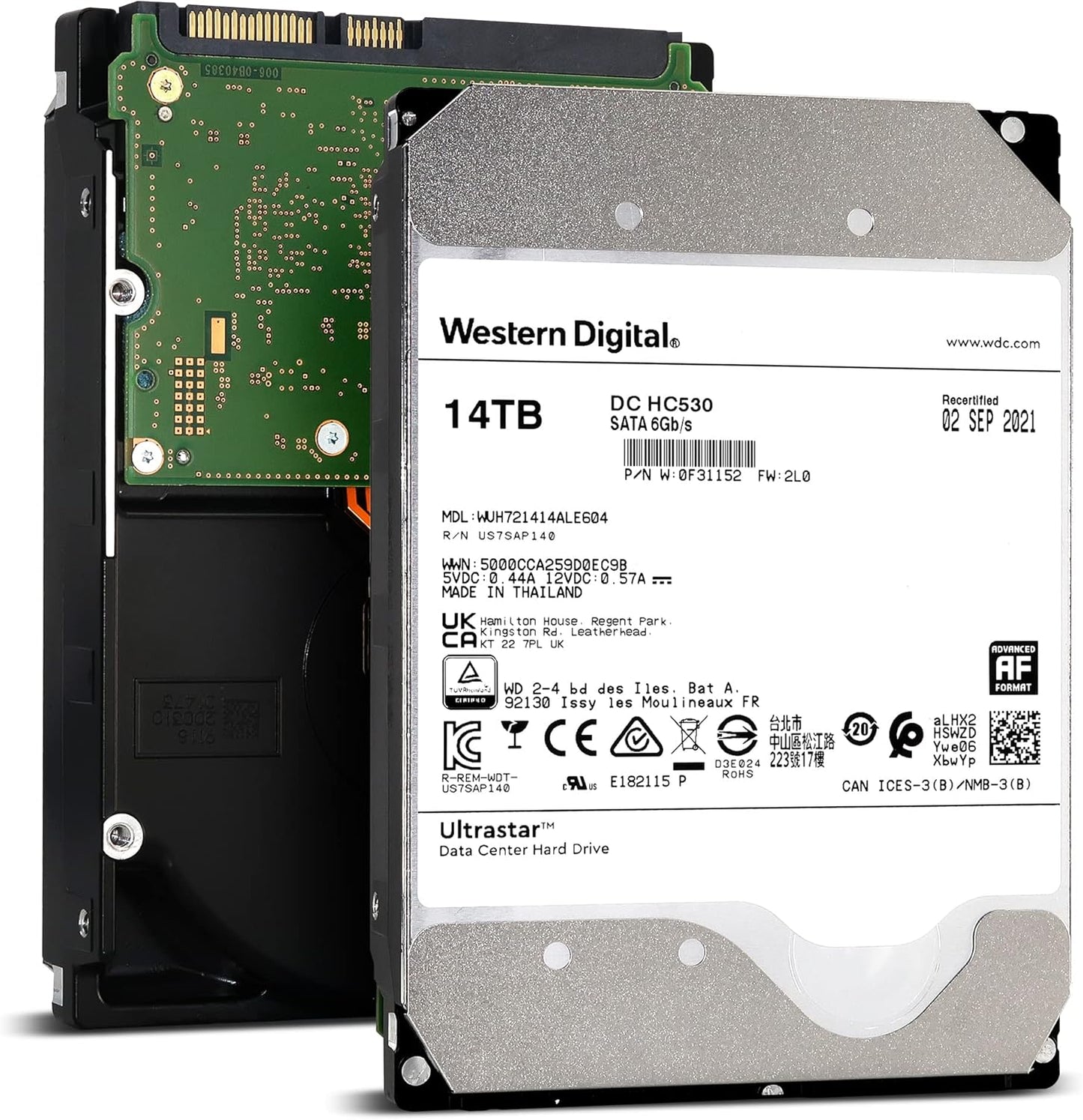 Western Digital Ultrastar DC HC530 - 14TB SATA HDD Renewed