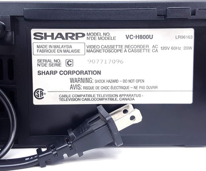 Sharp VC-H800U 4-Head Hi-Fi Stereo VHS VCR Player/Recorder