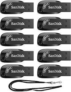 SanDisk Ultra Shift 256GB USB 3.0 Flash Drive 10-Pack