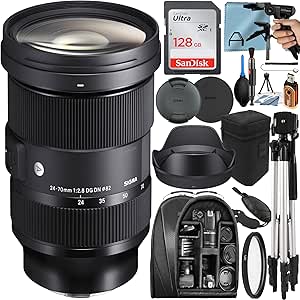 Sigma 578965 24-70mm f/2.8 DG DN Art Sony E Lens Bundle