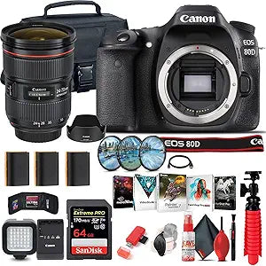 Canon 1263C004 EOS 80D DSLR Camera Bundle Renewed