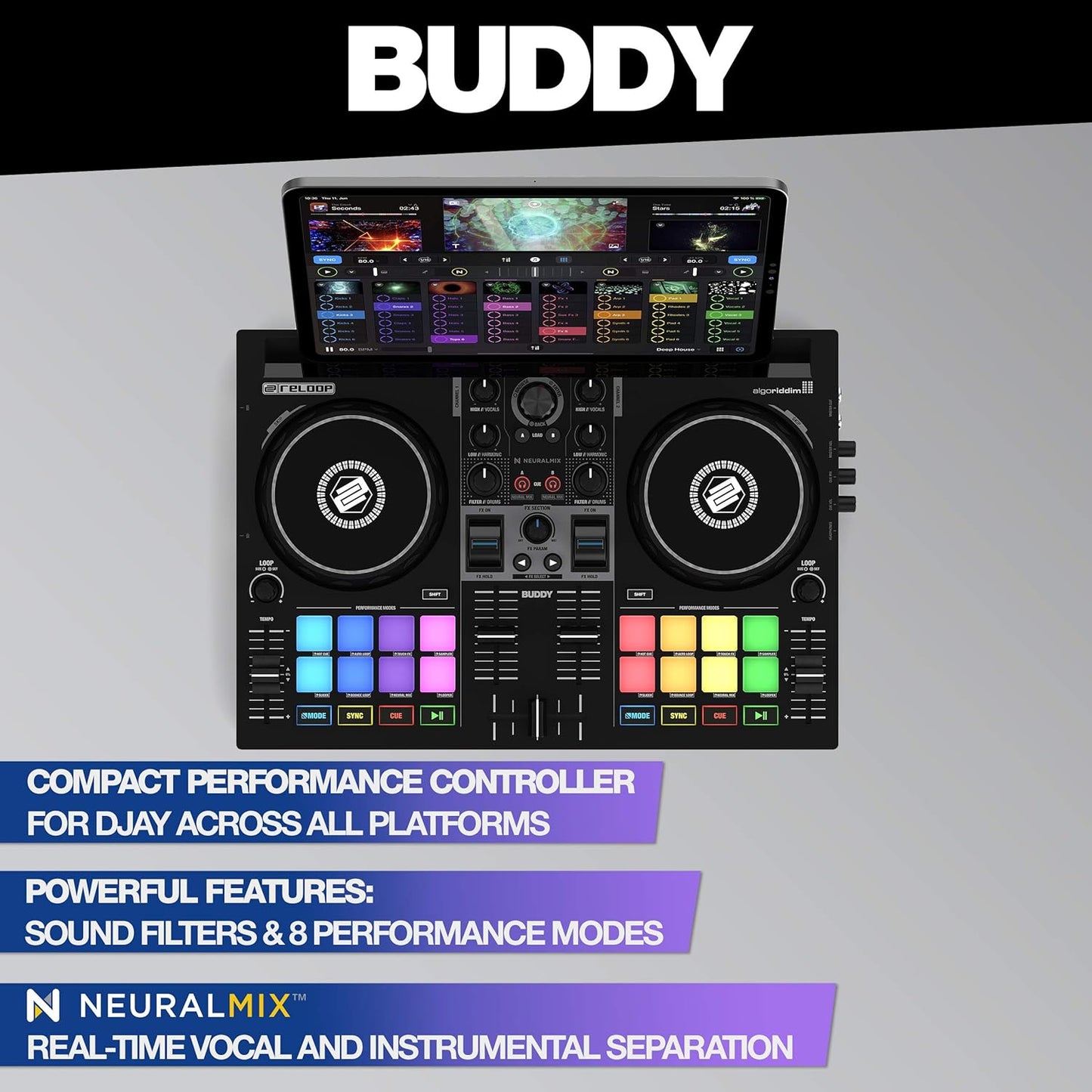 Reloop AMS-BUDDY 2-Channel DJ Controller iOS/PC