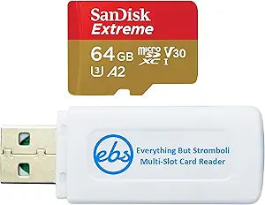 SanDisk Extreme 64GB MicroSD for DJI Osmo Action + Reader