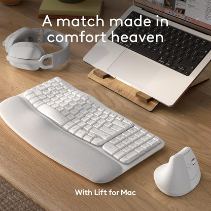 Logitech 920-012402 Wave Keys Mac Ergonomic Keyboard
