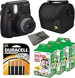 Fujifilm Instax Mini 8 Camera Bundle Film Case Batteries Cleaner