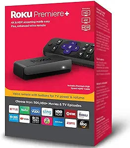 Roku Premiere+ 3921RW 4K HDR Streaming Player
