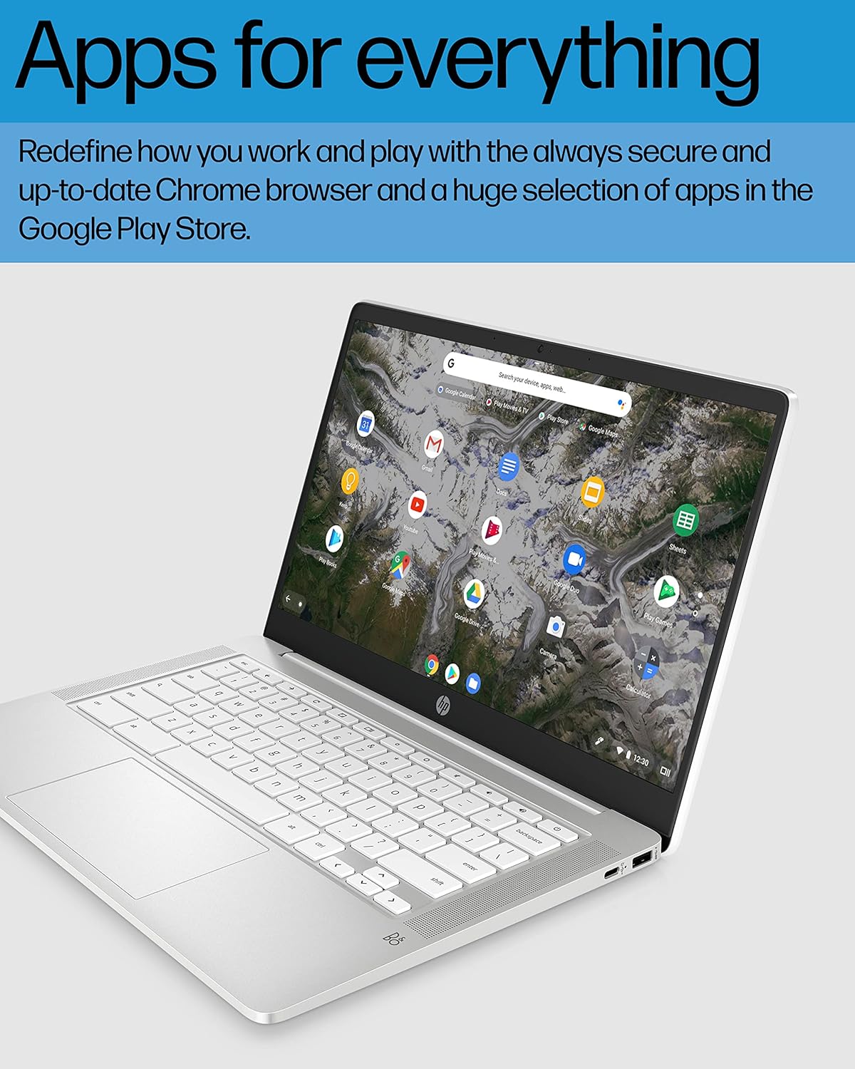 HP 60F97UA#ABA 14" Chromebook, Celeron N4120, 64GB SSD